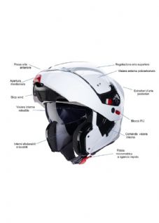 CASCO INTEGRALE APRIBILE ART. HORUS X IN ABS - PERSONALIZZAZIONI ESCLUSE