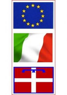 Bandiera Italia/Europa Dim.200x300 Tessuto Nautico