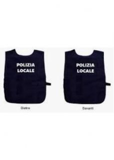 Pettorina Cotone Blu Polizia Locale