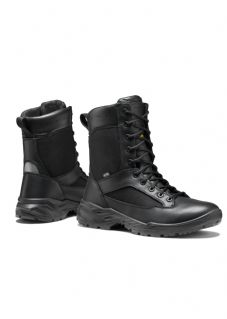 STIVALETTO ALTO LEGGERO IN PELLE INSERTI IN TESSUTO METAL-FREE. ART. PL-2405 LYTOS